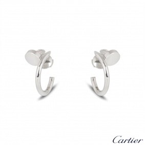 Cartier White Gold Plain Juste un Clou Earrings B8301236 Cartier White Gold Plain Juste un Clou Earrings B8301236